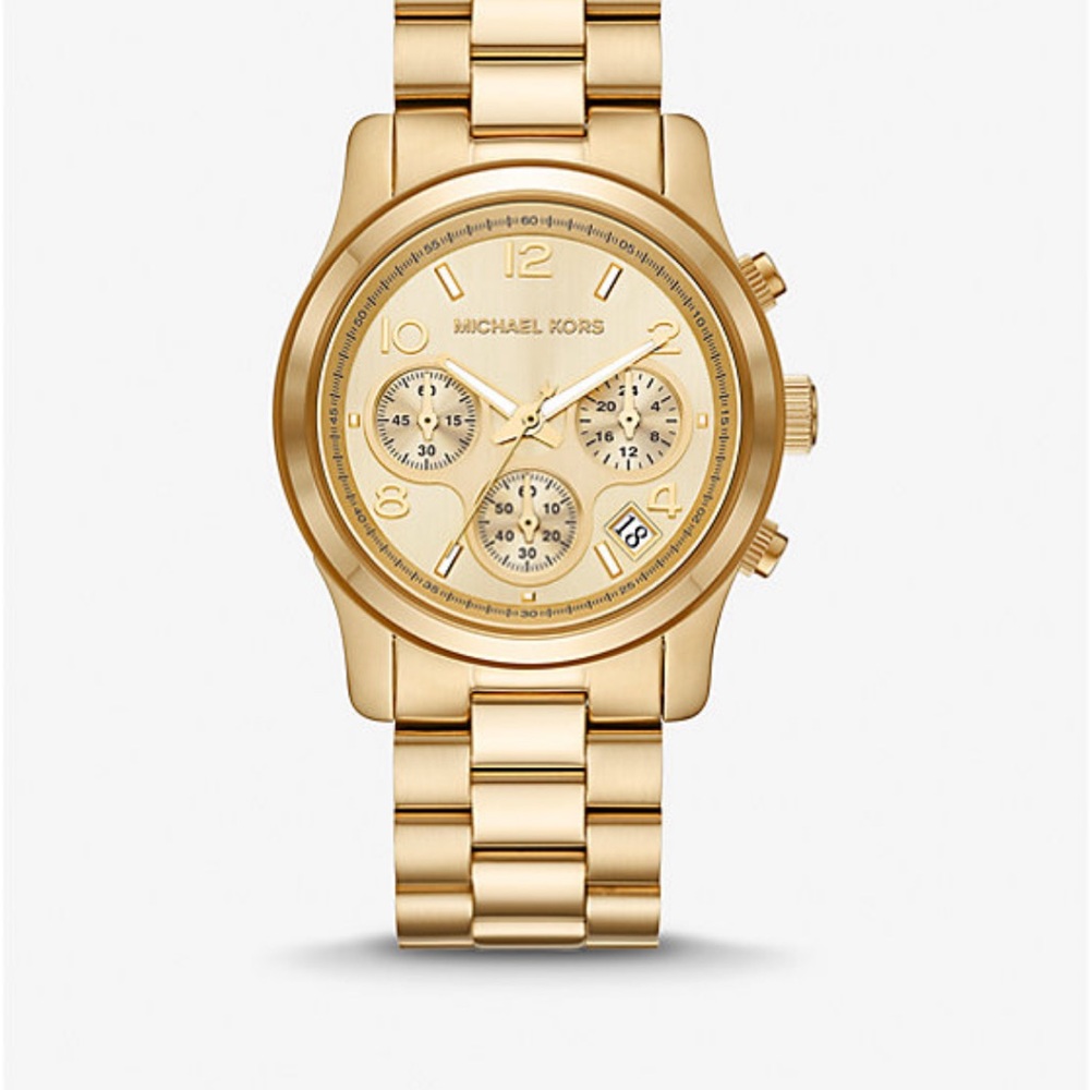 Large gold women’s Michael Kors watch